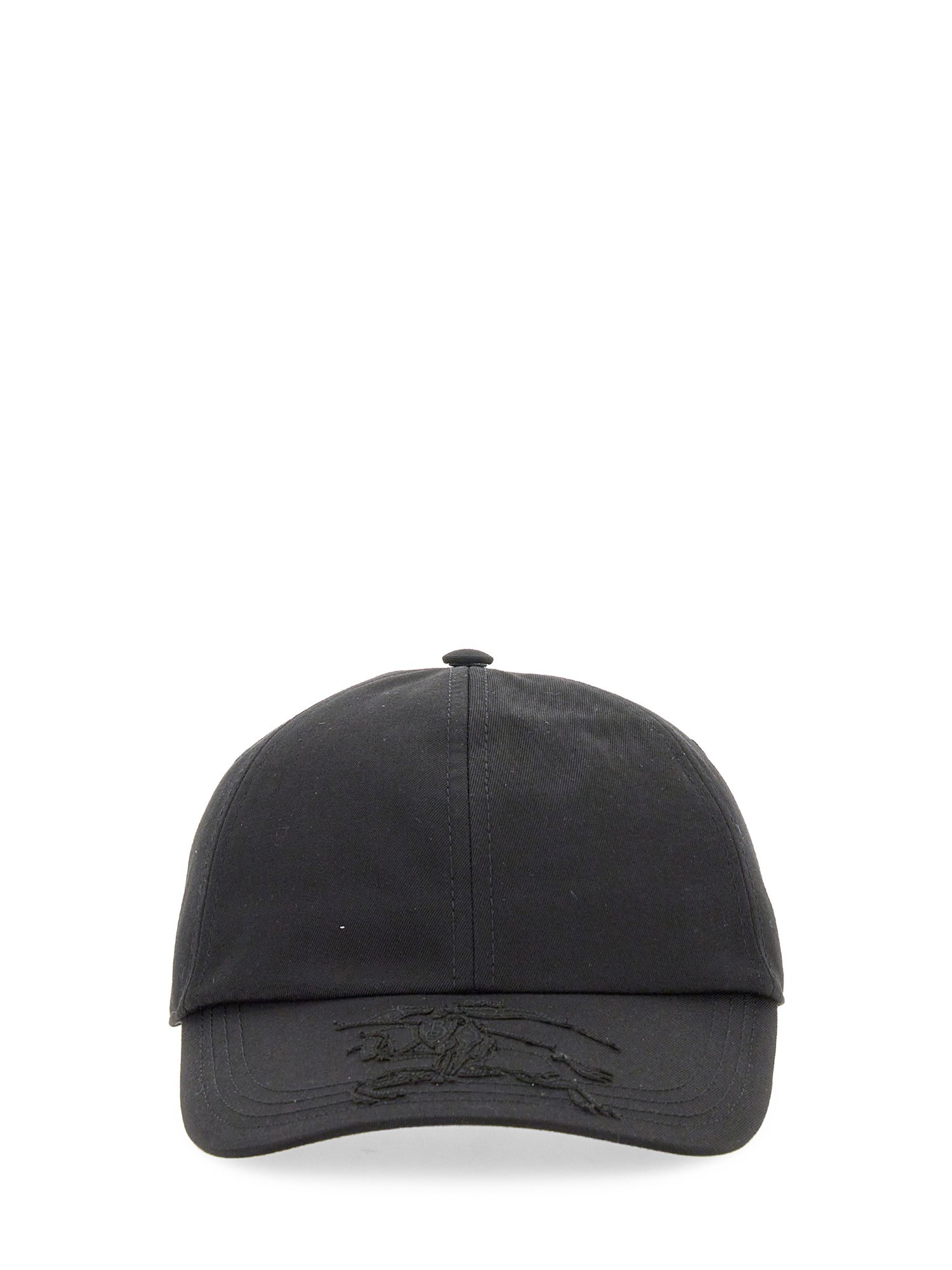 Burberry Cotton Blend Baseball Hat In Black