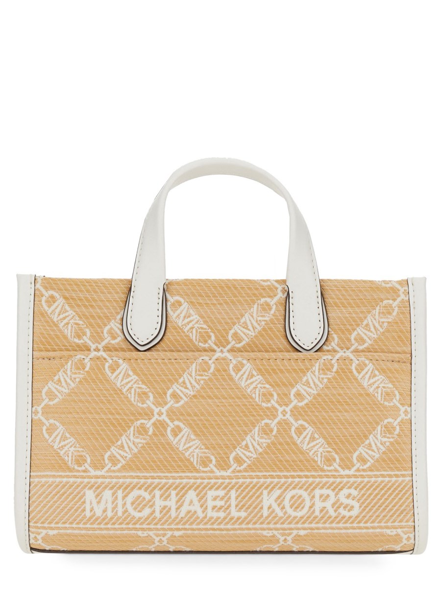 MICHAEL BY MICHAEL KORS BORSA MESSENGER GIGI SMALL IN PAGLIA CON LOGO JACQUARD