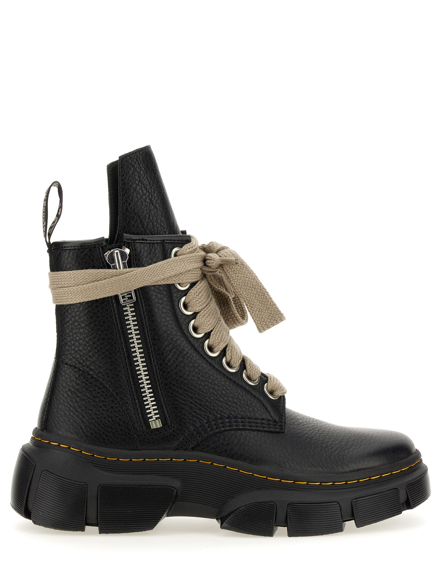 Shop Dr. Martens X Rick Owens Boot "1460 Dmxl Jumbo" In Black