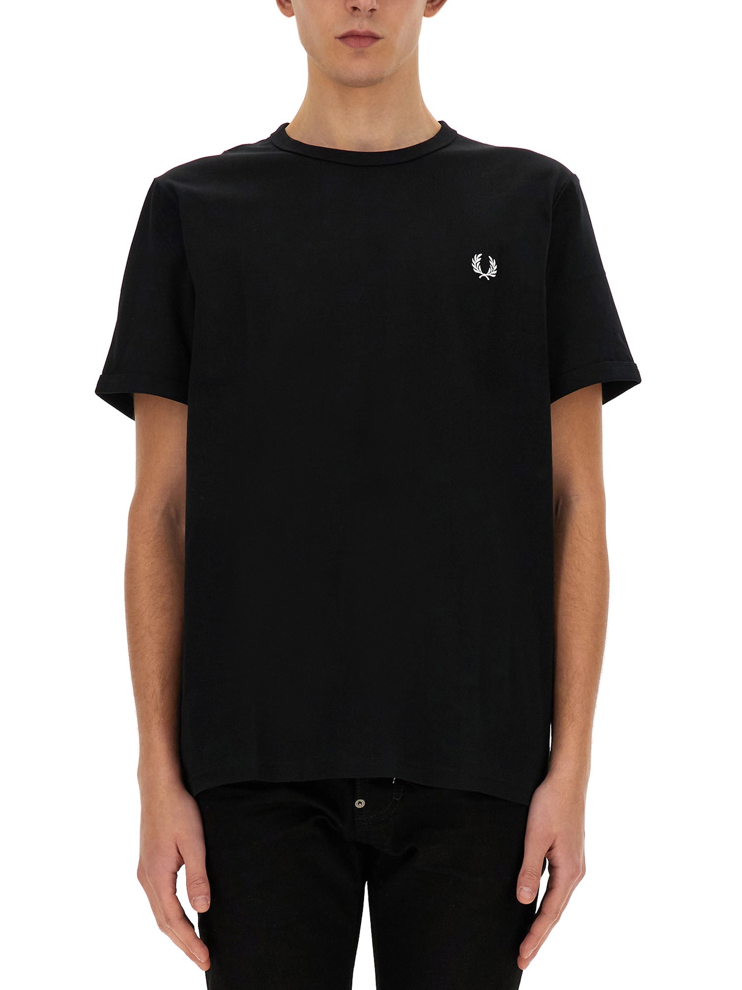 Shop Fred Perry T-shirt With Logo In Black