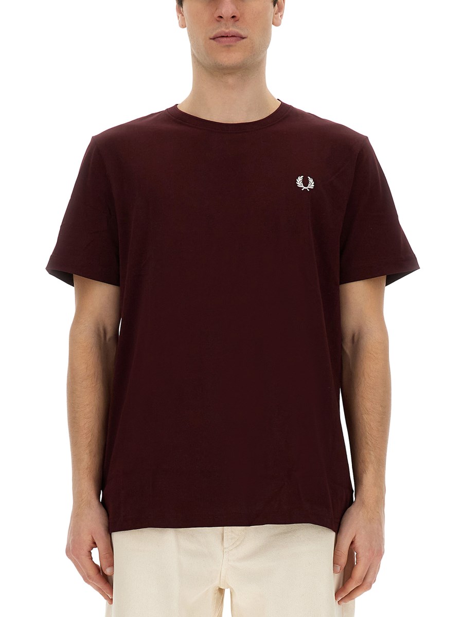 FRED PERRY T-SHIRT IN JERSEY DI COTONE CON LOGO