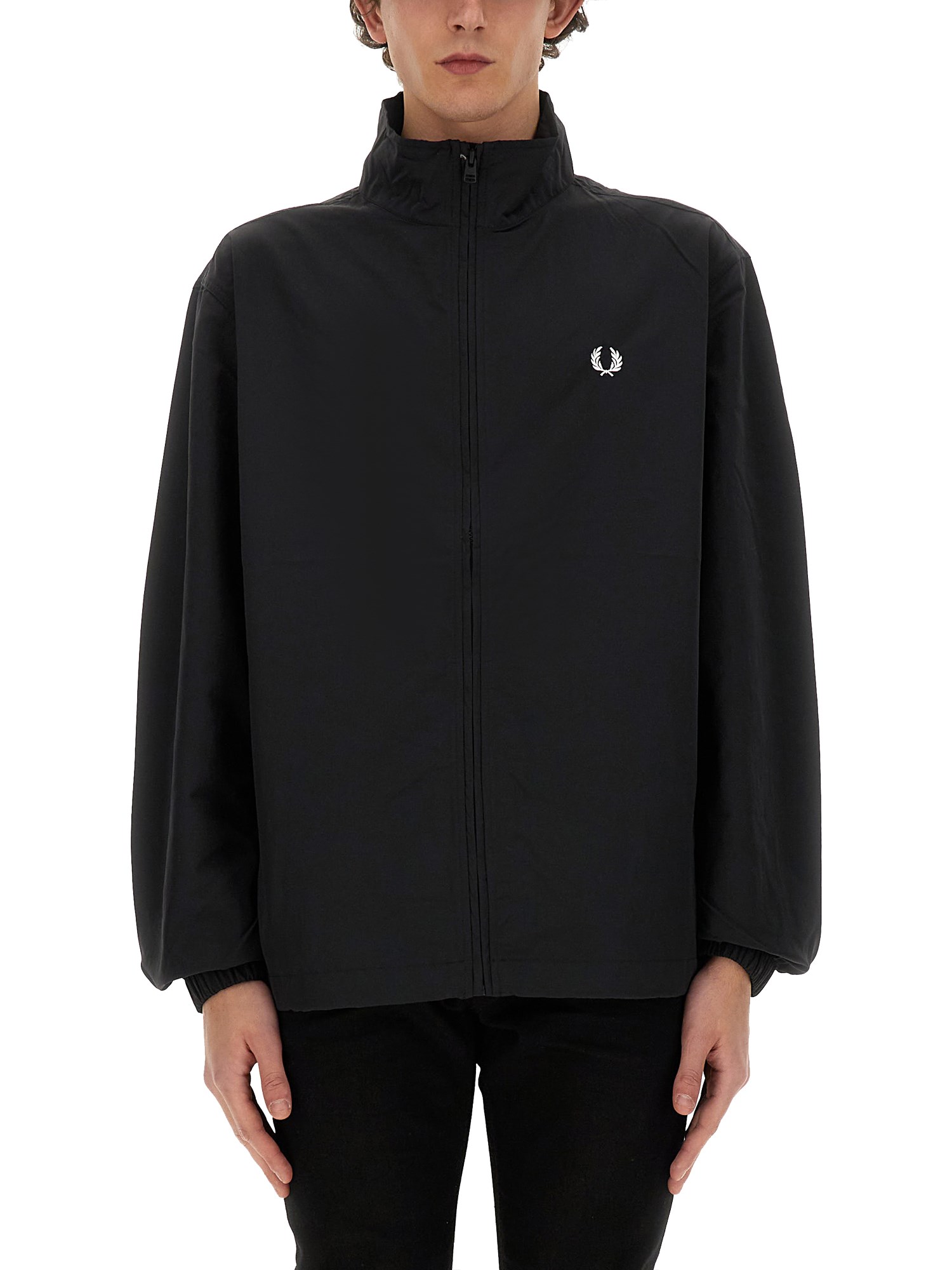 Shop Fred Perry Jacket With Logo In Black