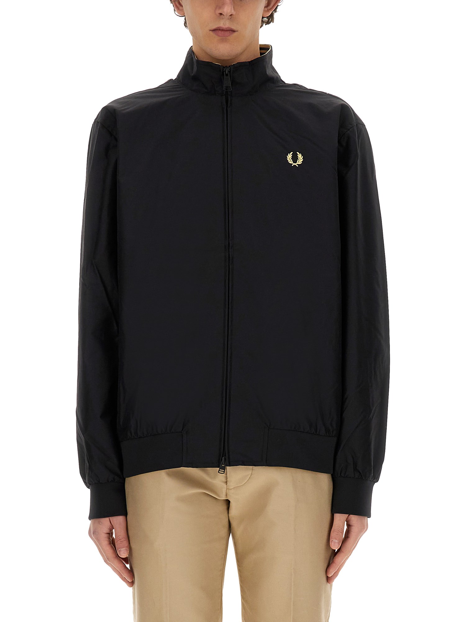Shop Fred Perry "brentham" Jacket In Black