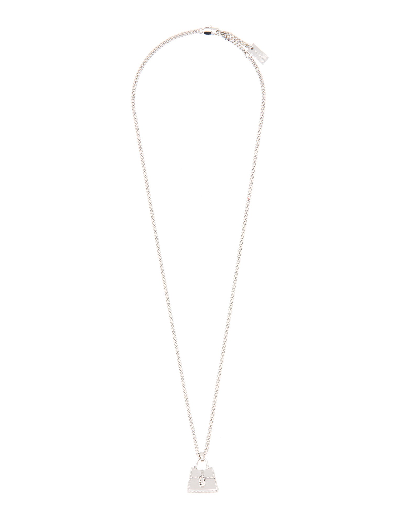Shop Marc Jacobs Mini Icon Necklace St. Marc In Silver