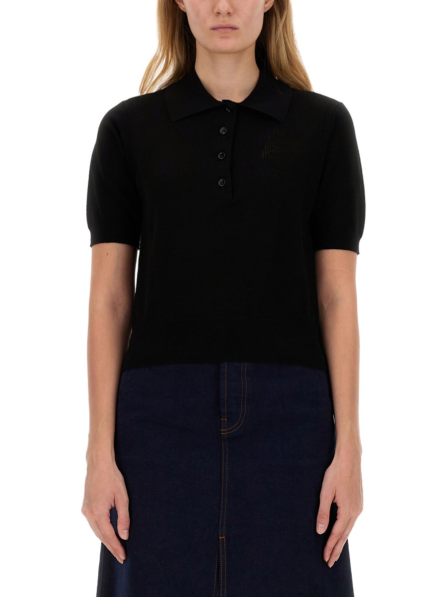 BURBERRY POLO IN COTONE STRETCH