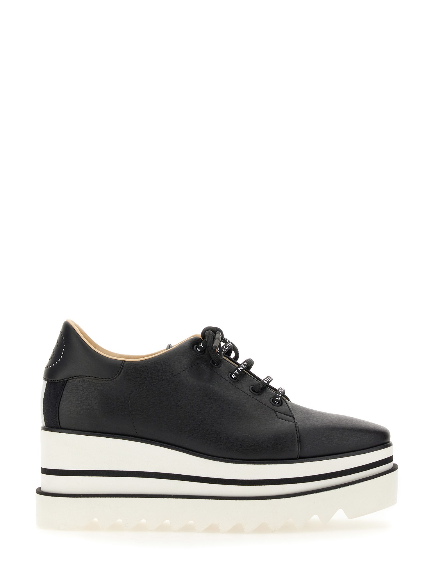 Shop Stella Mccartney Lace-up With Wedge "elyse" In Black