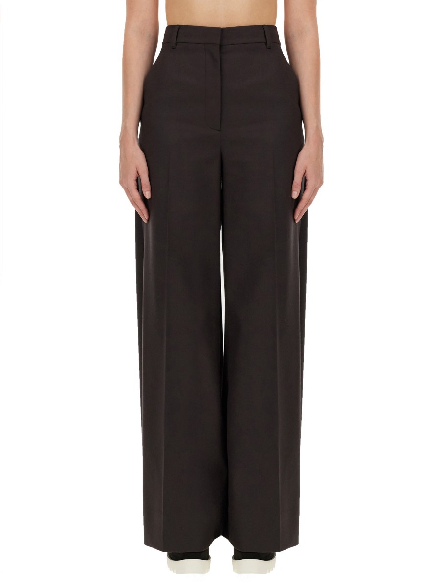 STELLA McCARTNEY PANTALONE SVASATO IN LANA SOSTENIBILE