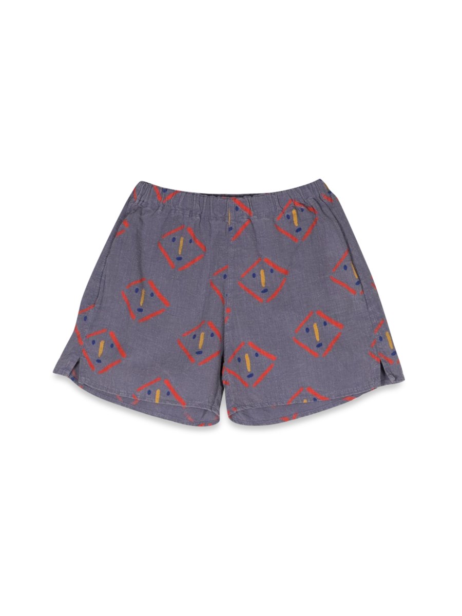 BOBO CHOSES masks all over woven shorts