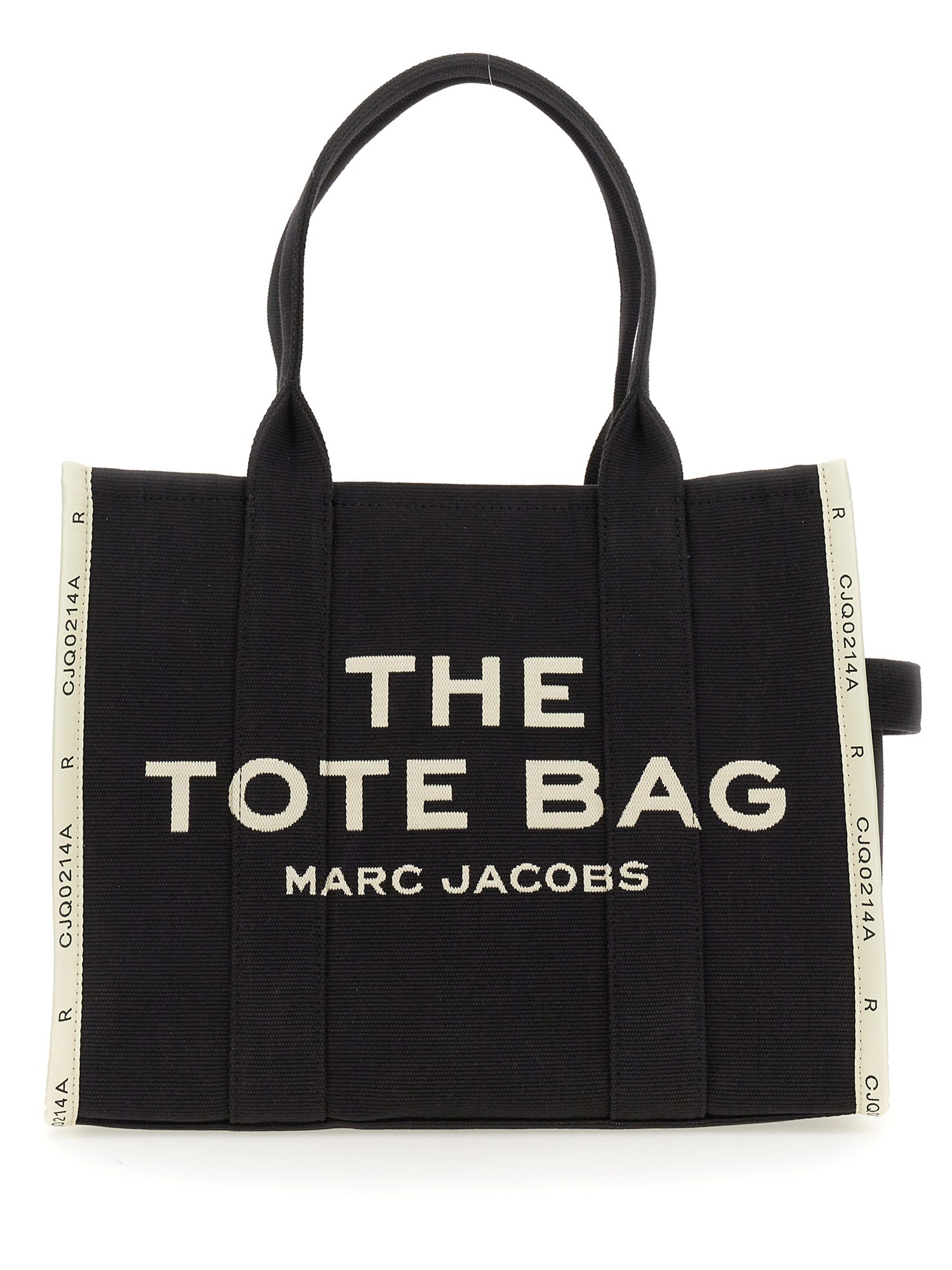 Shop Marc Jacobs "the Tote" Jacquard Large Bag In Black