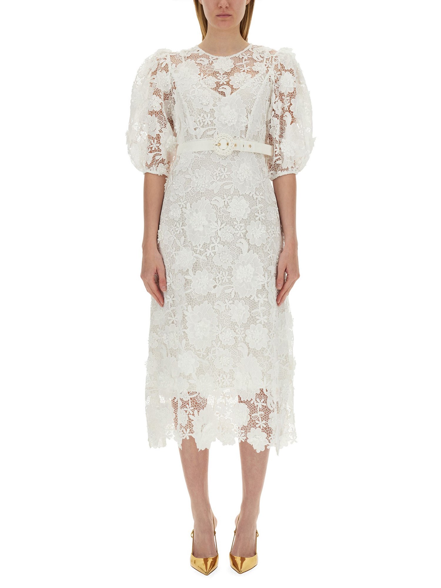 Zimmermann Lace Dress In White