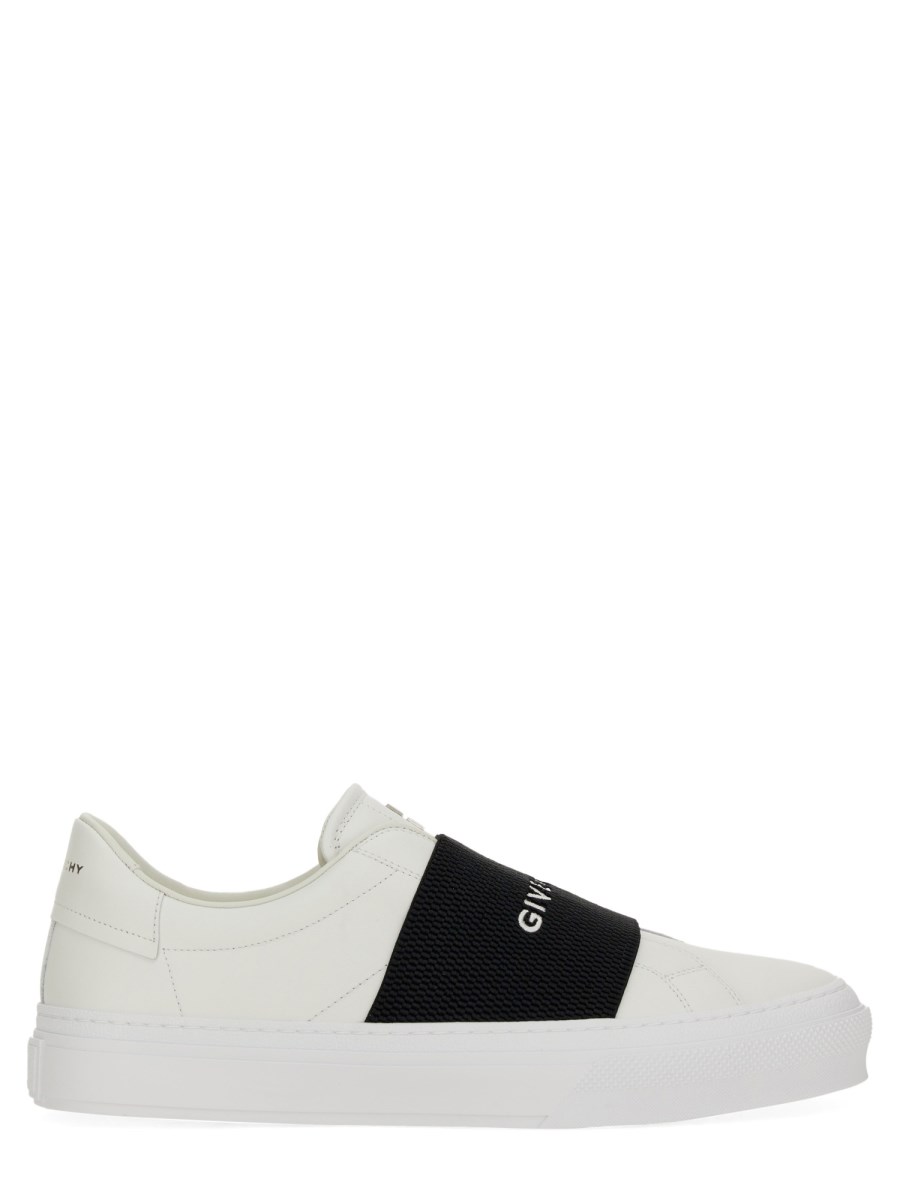 GIVENCHY SNEAKER DI PELLE CON FASCIA ELASTICA LOGATA