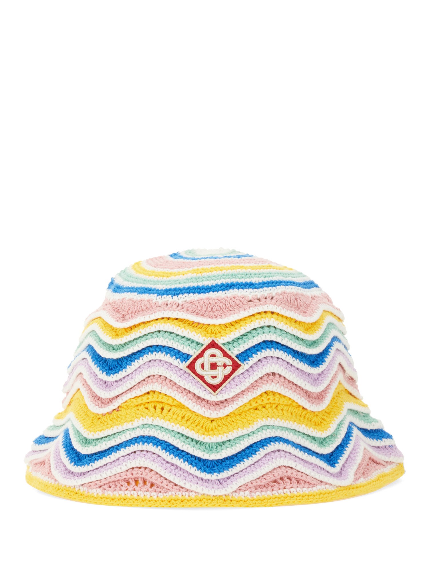 Shop Casablanca Bucket Crochet Hat In Multicolour