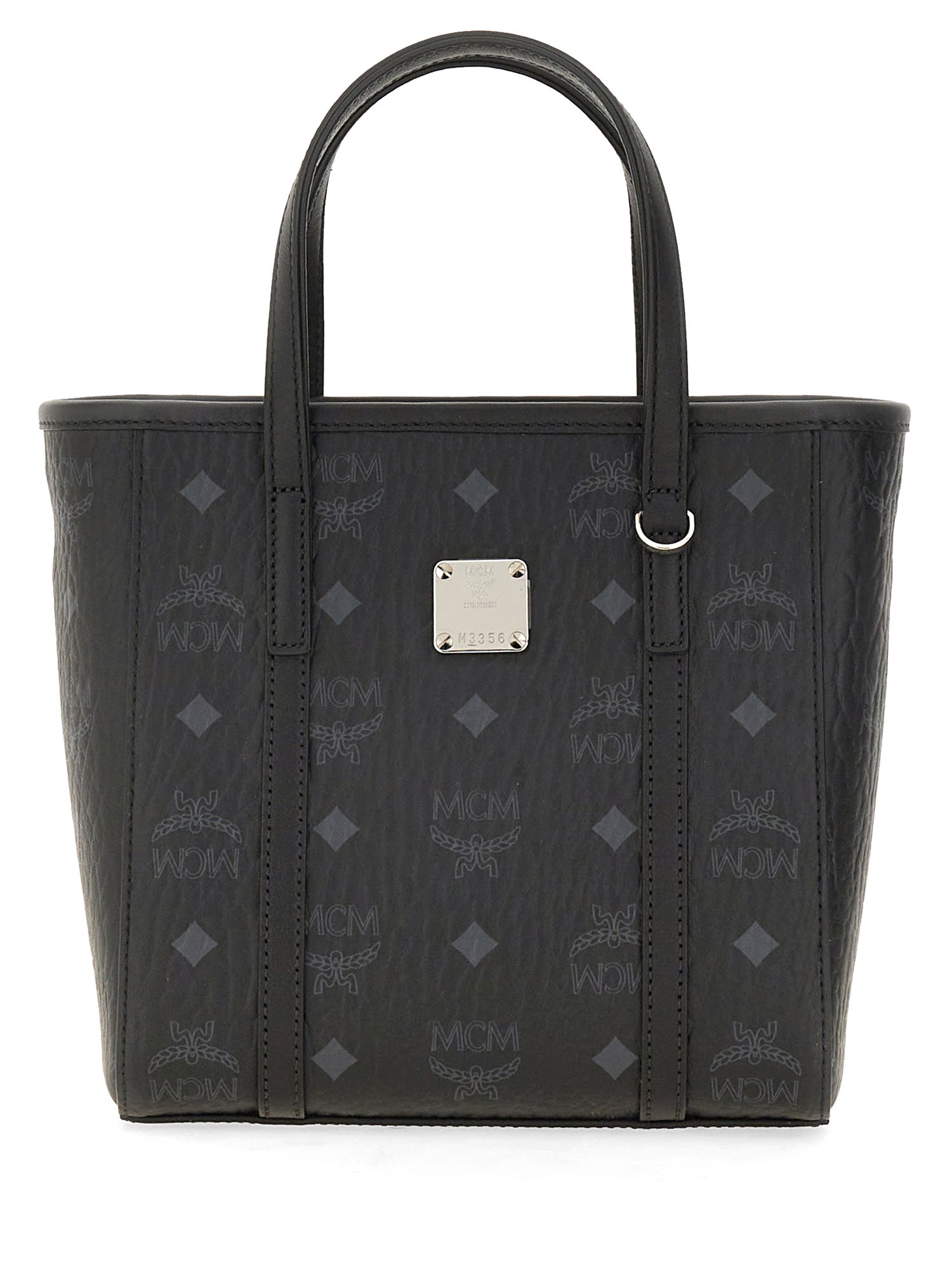 Shop Mcm "toni" Mini Shopper Bag In Black