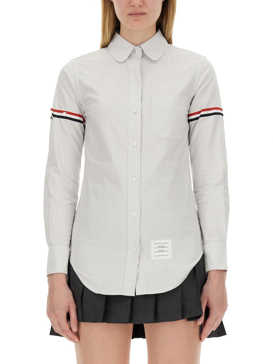 THOM BROWNE CAMICIA CLASSICA OXFORD CON LOGO