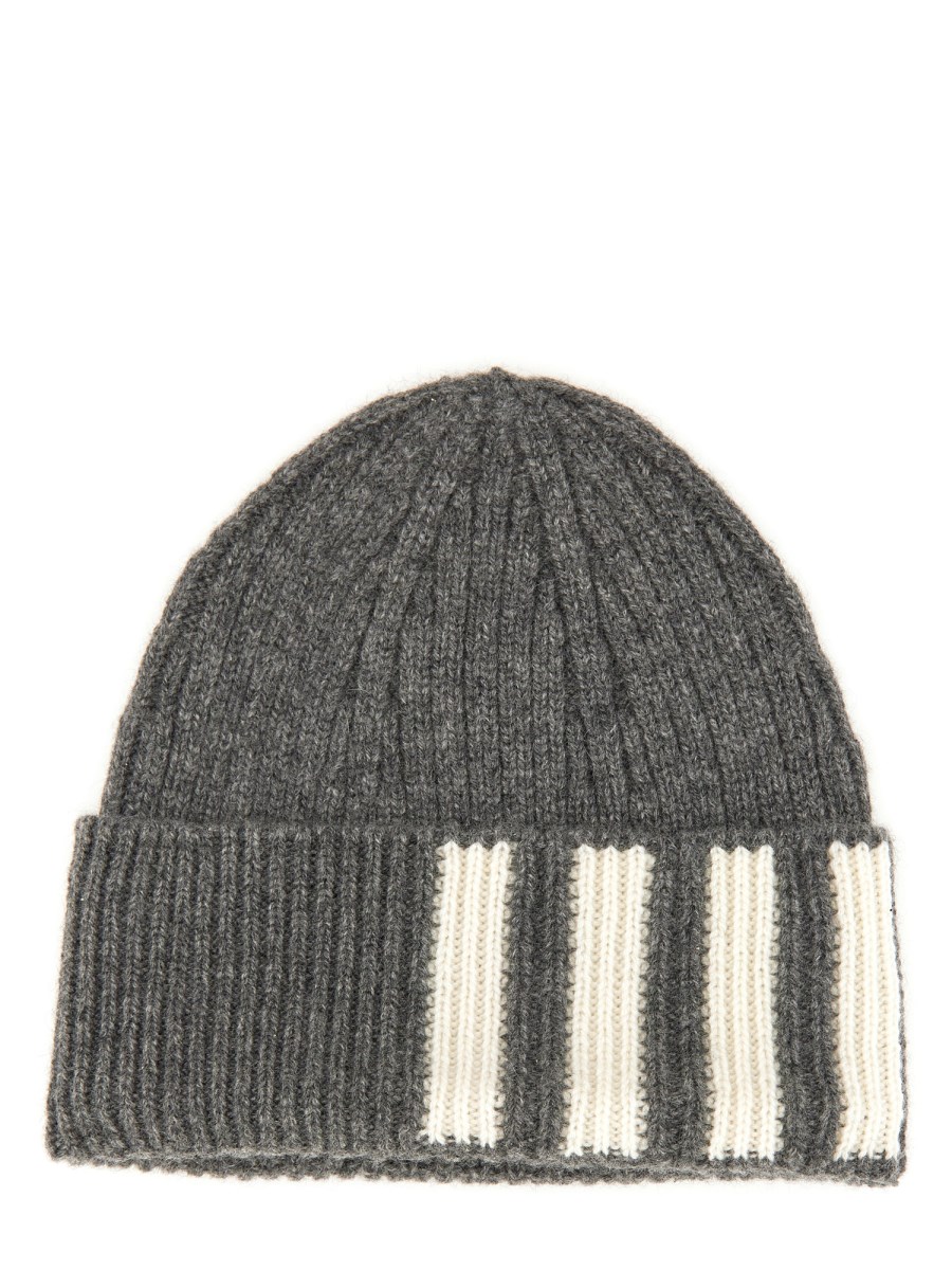 THOM BROWNE CAPPELLO IN CASHMERE CON DETTAGLIO 4-BAR