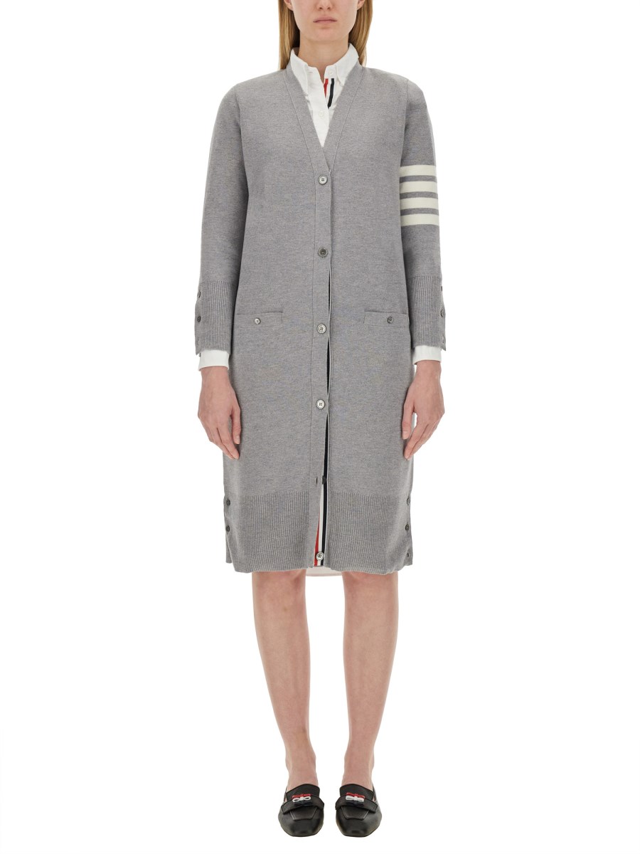 THOM BROWNE ABITO CARDIGAN IN LANA