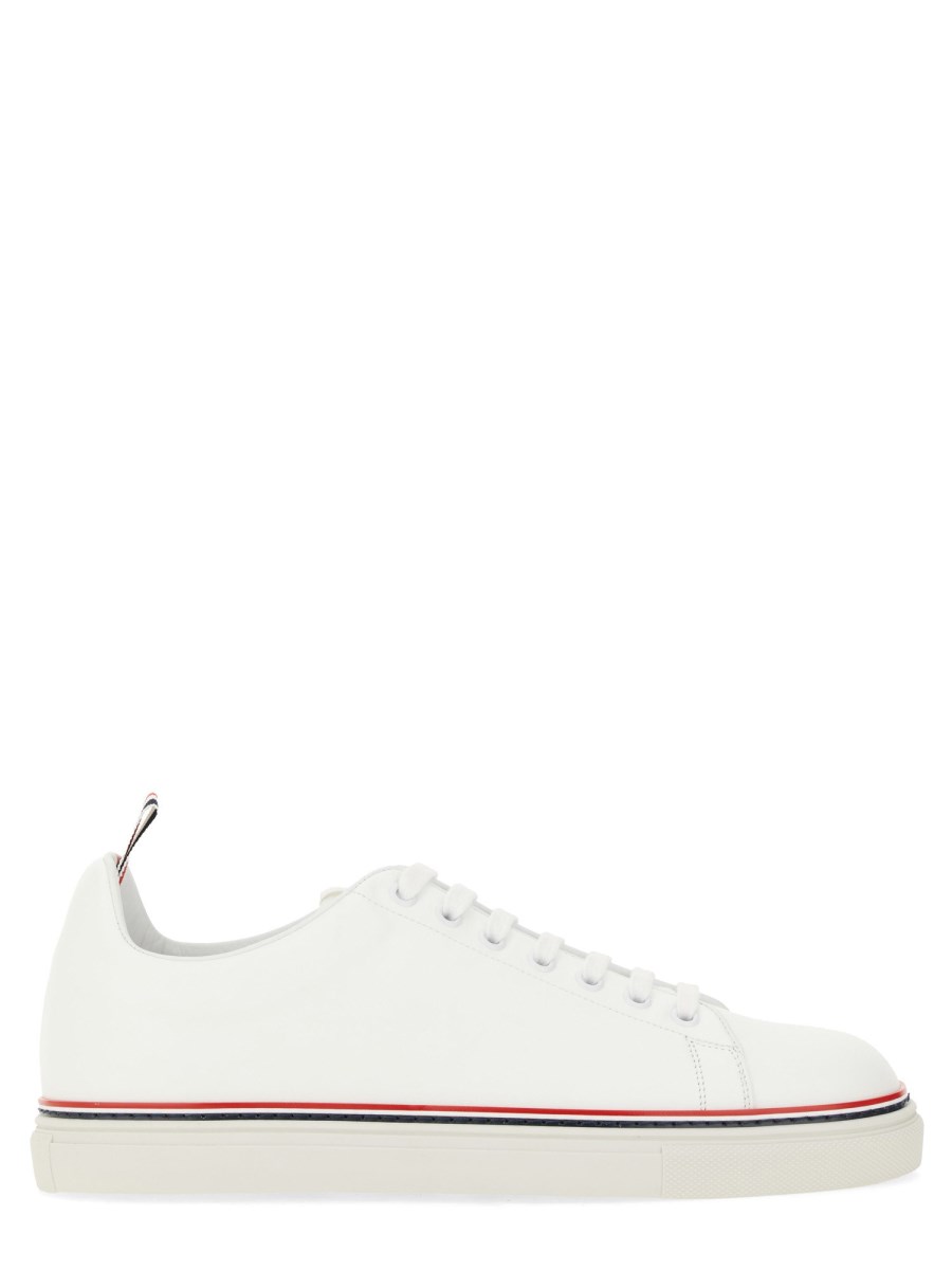 THOM BROWNE SNEAKER TENNIS IN PELLE