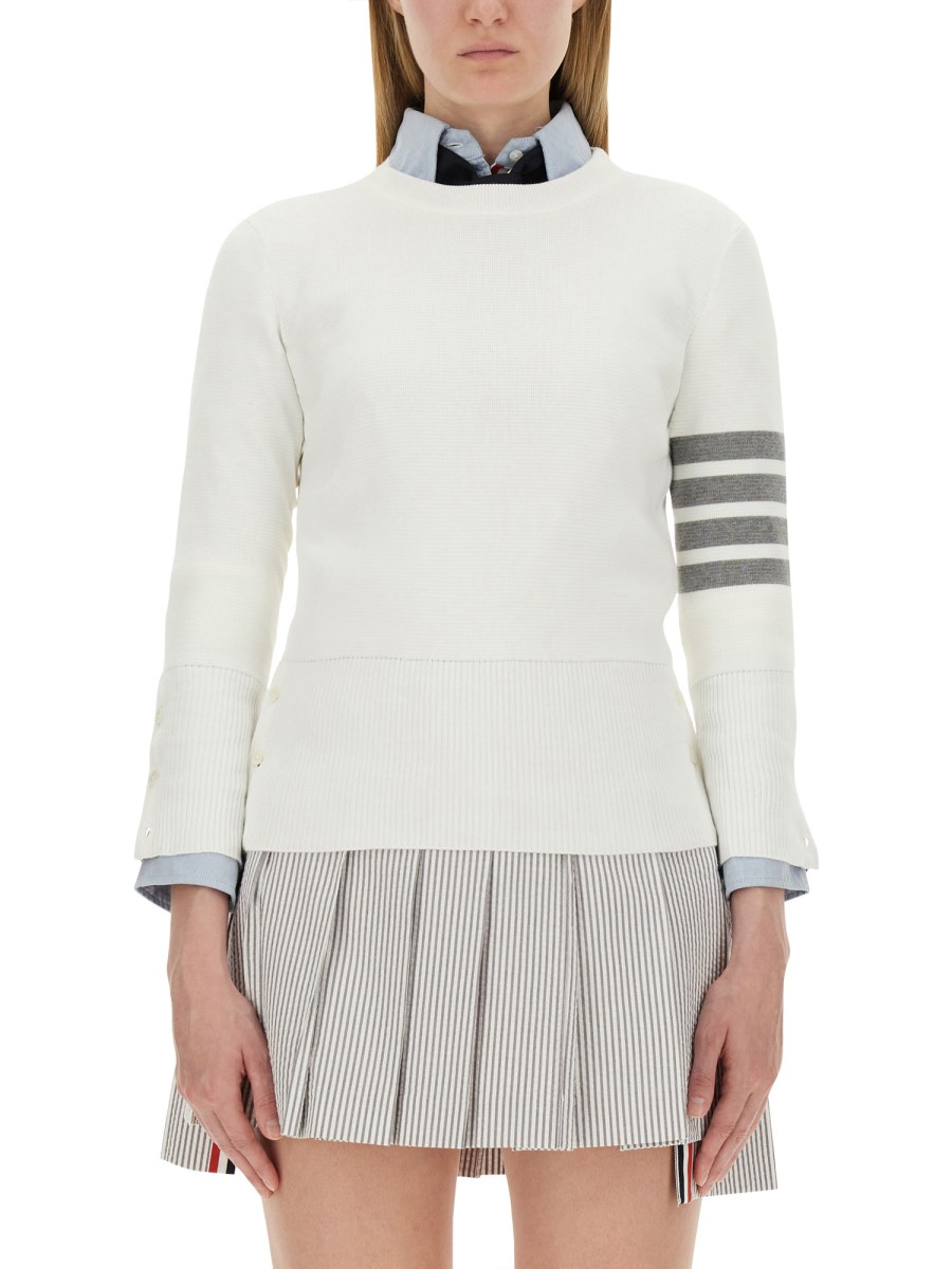 THOM BROWNE MAGLIA IN COTONE