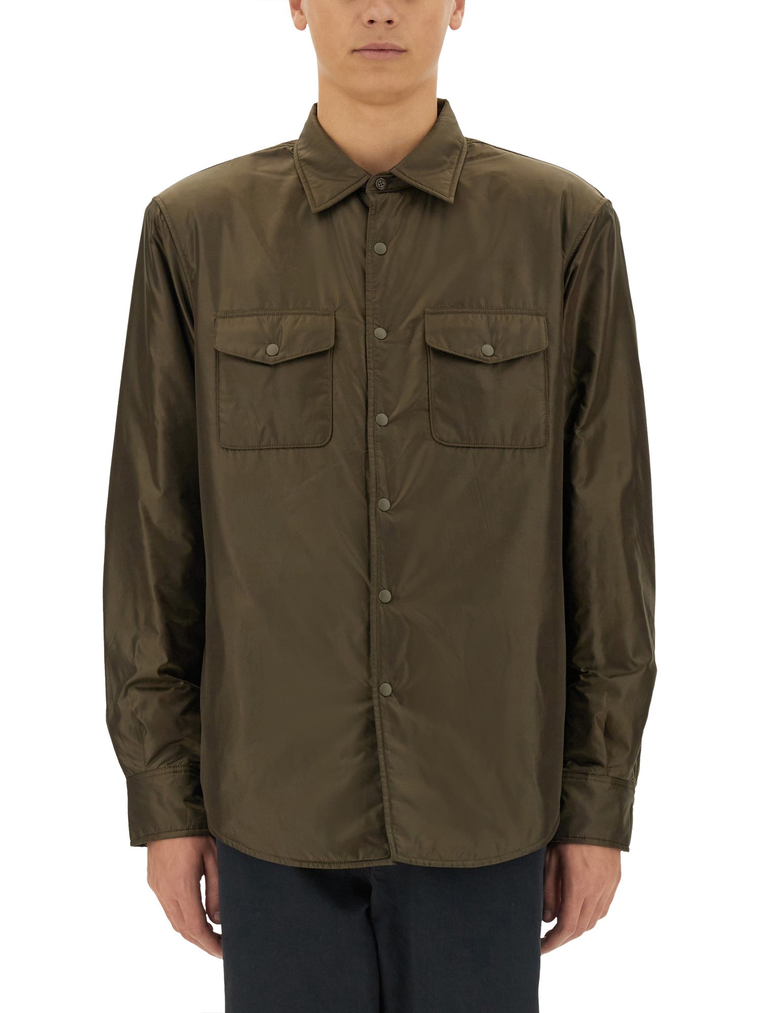 Aspesi Camicia 13 Piu Casual Jacket In Military Green