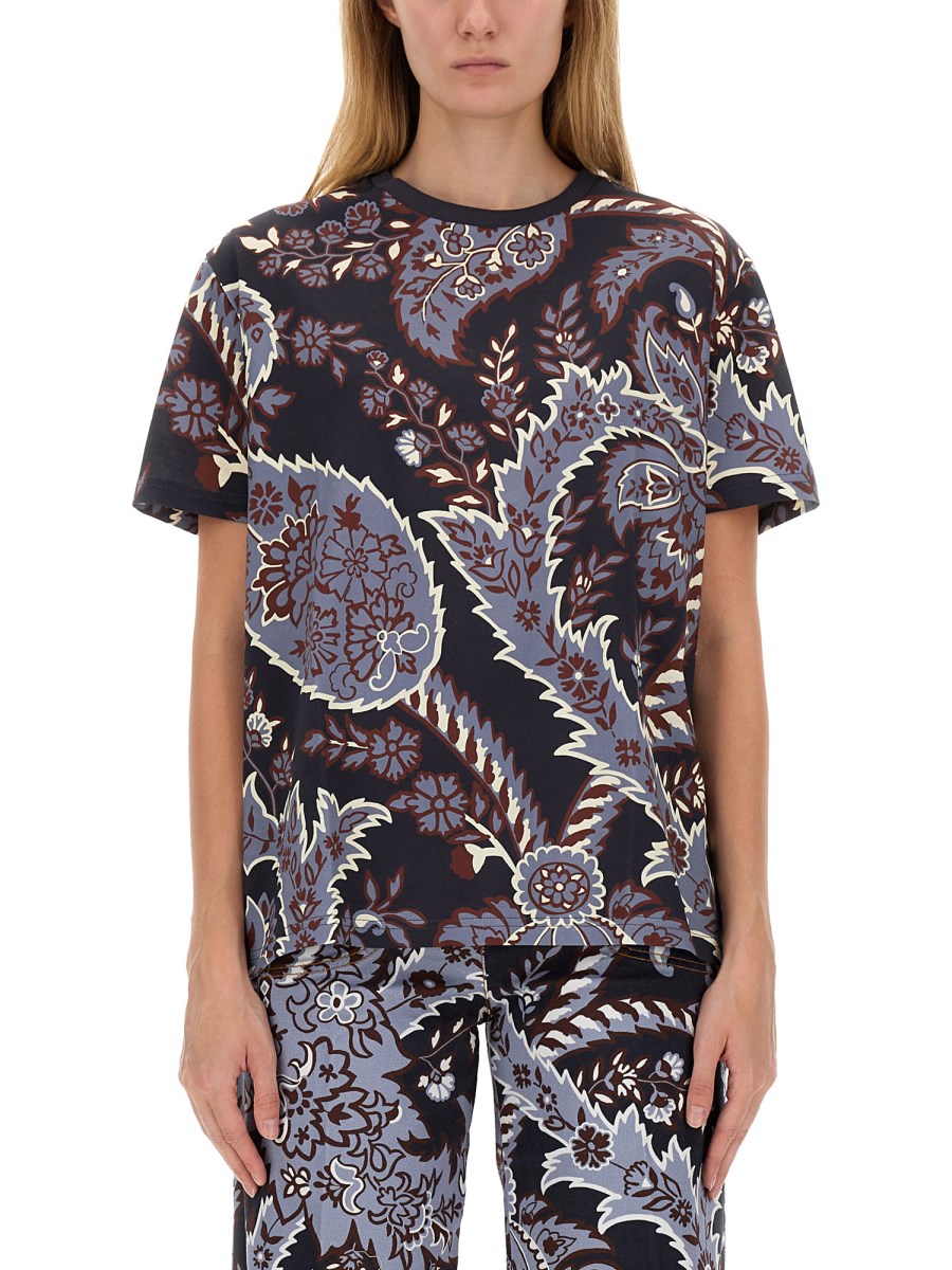 ETRO T-SHIRT PAISLEY IN JERSEY DI COTONE