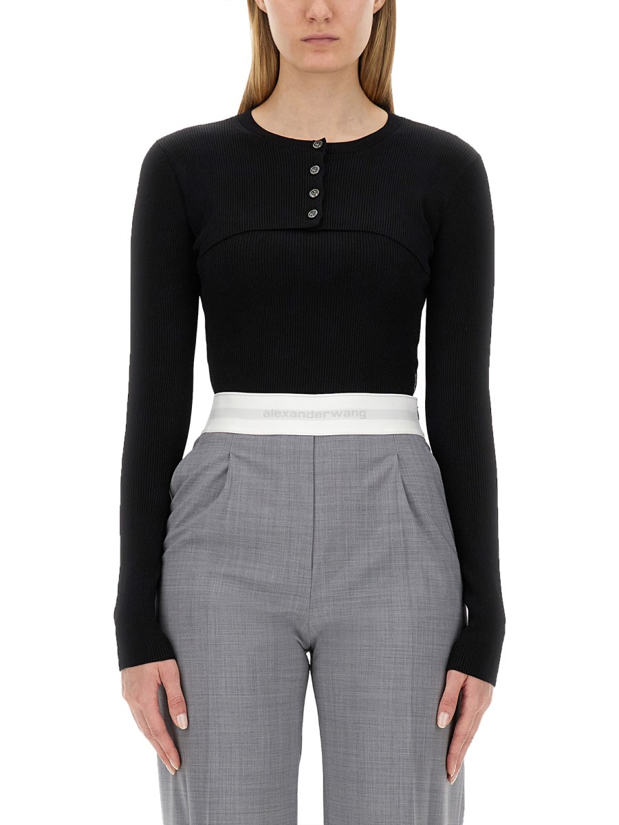 ALEXANDER WANG MAGLIONE CROPPED IN MAGLIA