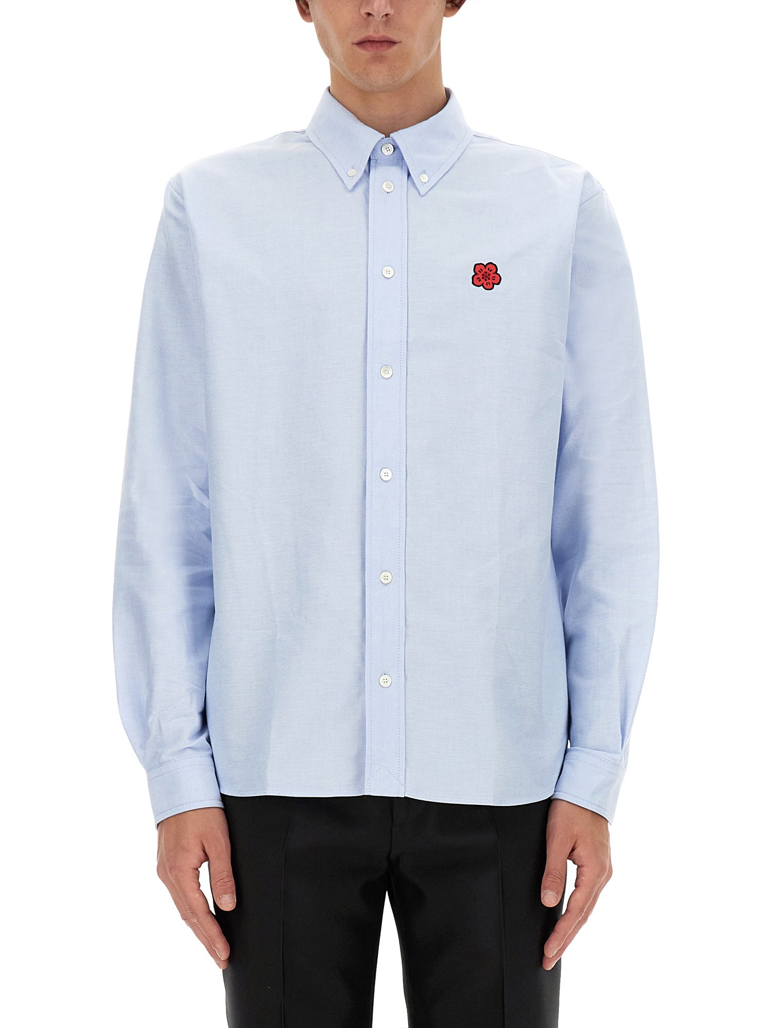 Shop Kenzo "boke Flower" Shirt In Azure