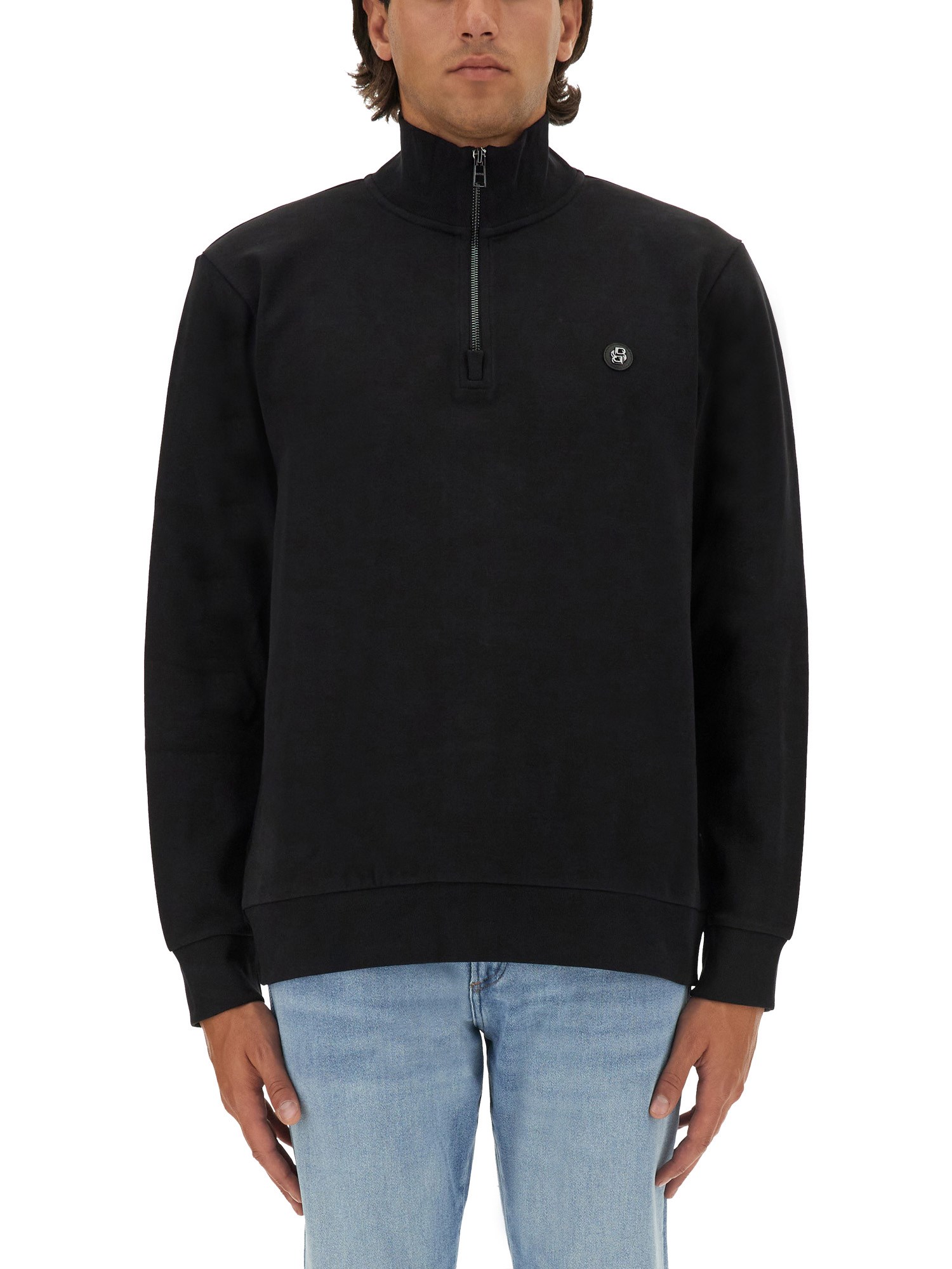 Shop Hugo Boss Sweatshirt With Logo In Black