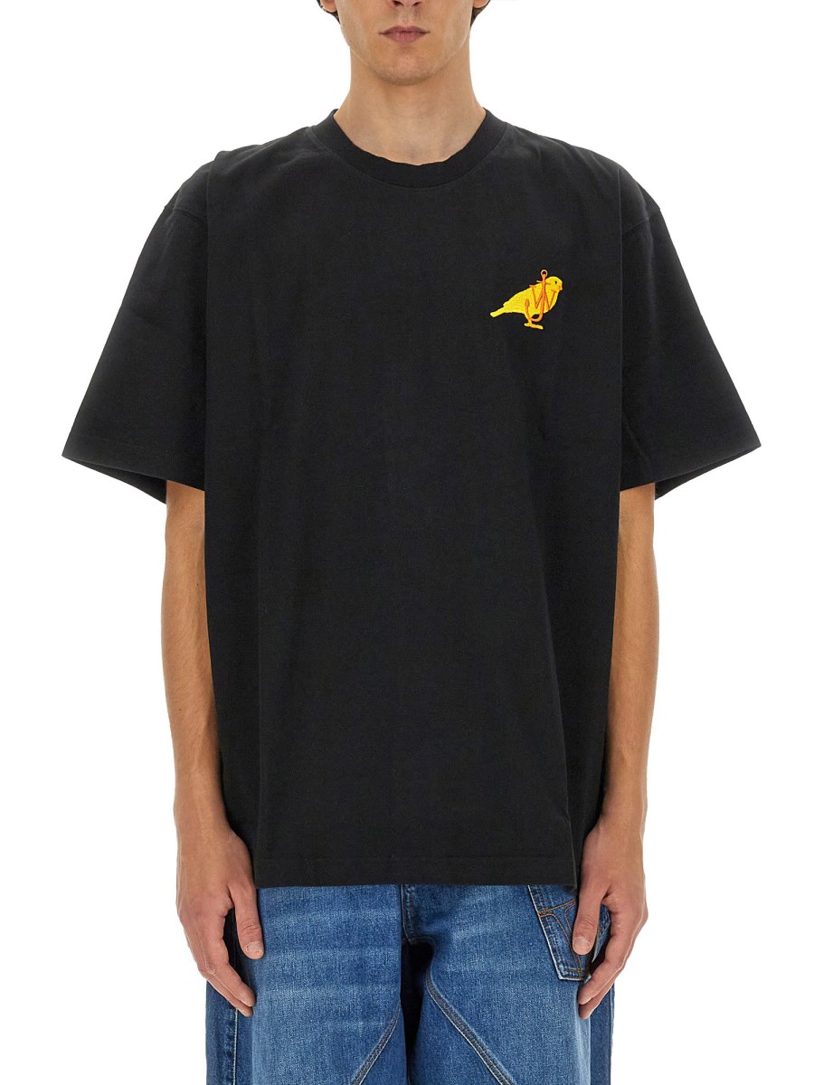 JW ANDERSON T-SHIRT CANARY IN COTONE