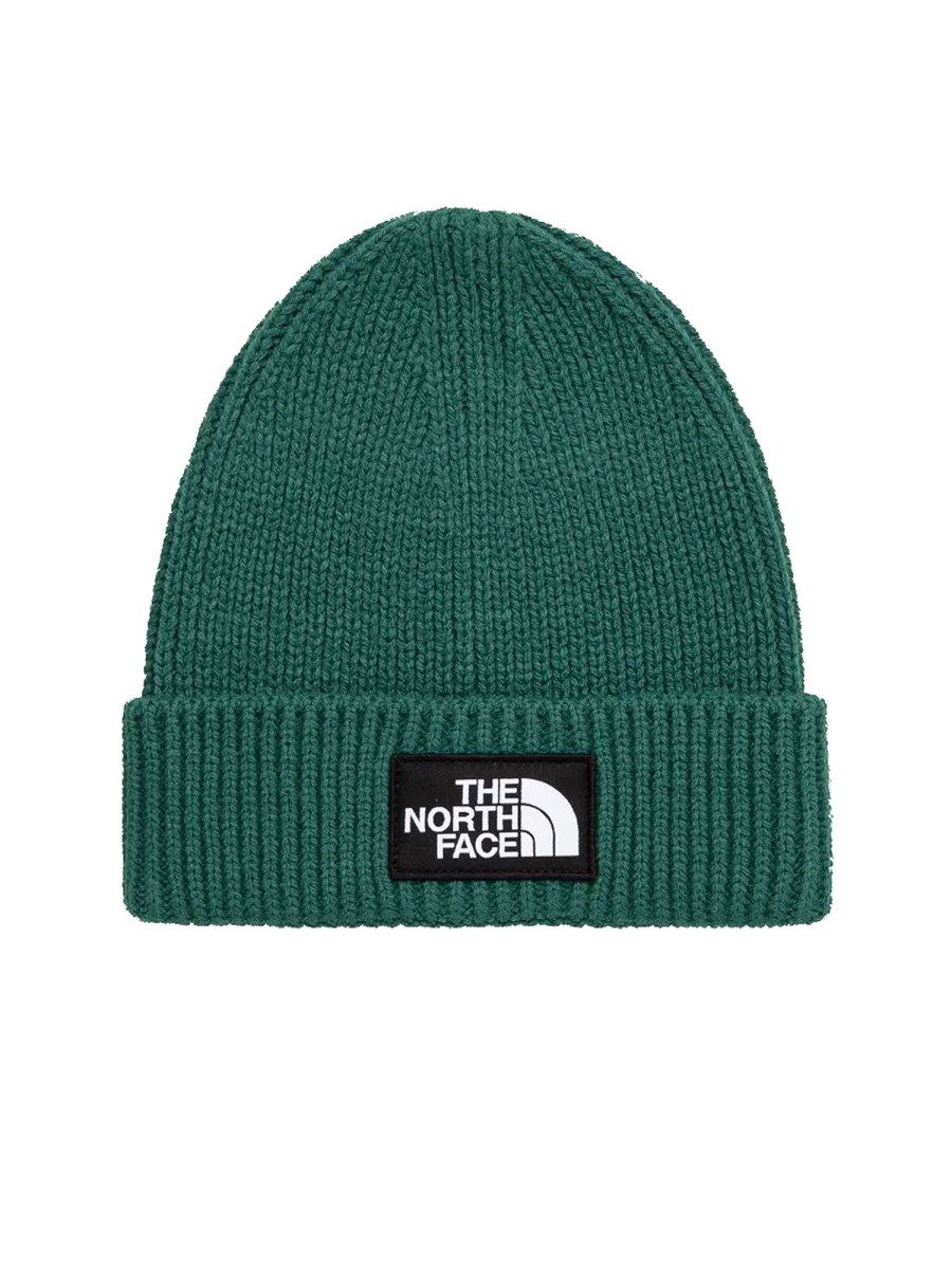 kids tnf box logo cuffed beanie tnf blue