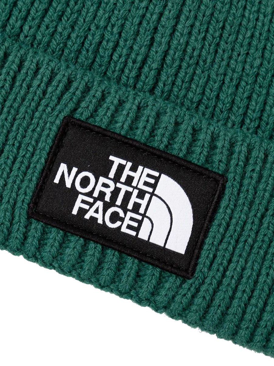 kids tnf box logo cuffed beanie tnf blue