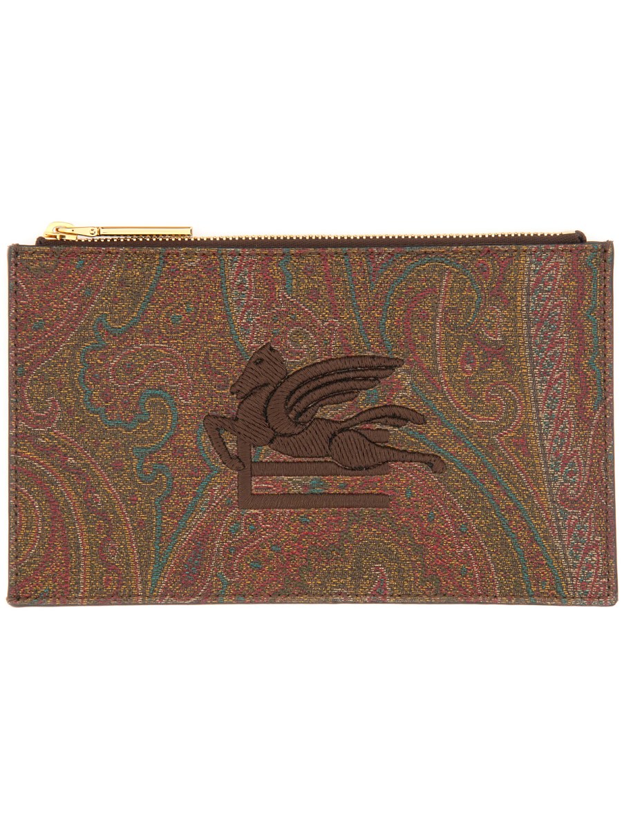 POUCH IN PAISLEY JACQUARD SMALL