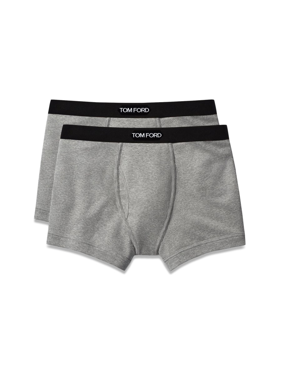 TOM FORD CONFENZIONE DA DUE BOXER IN COTONE CON LOGO