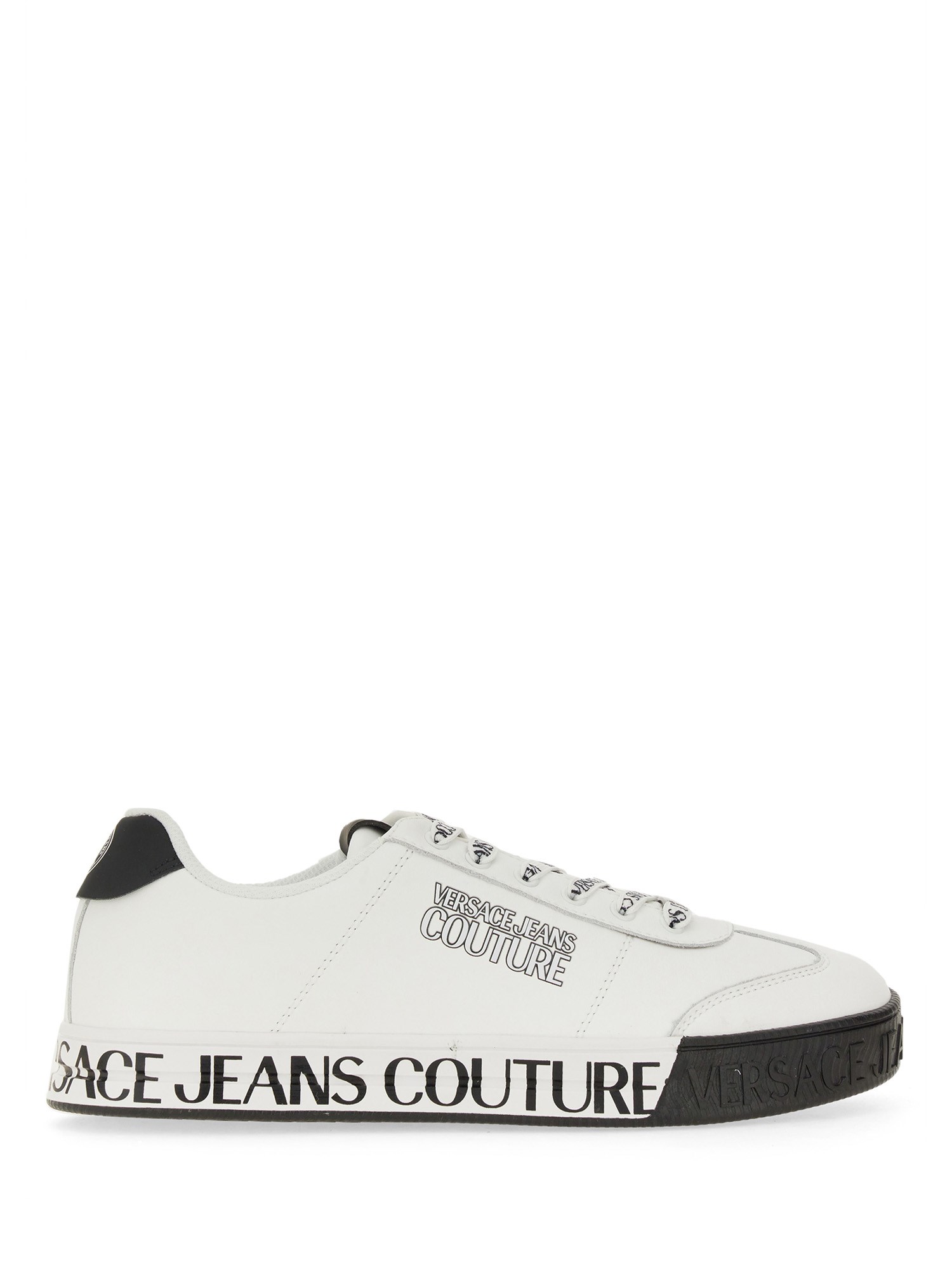 Shop Versace Jeans Couture Sneaker With Logo In White