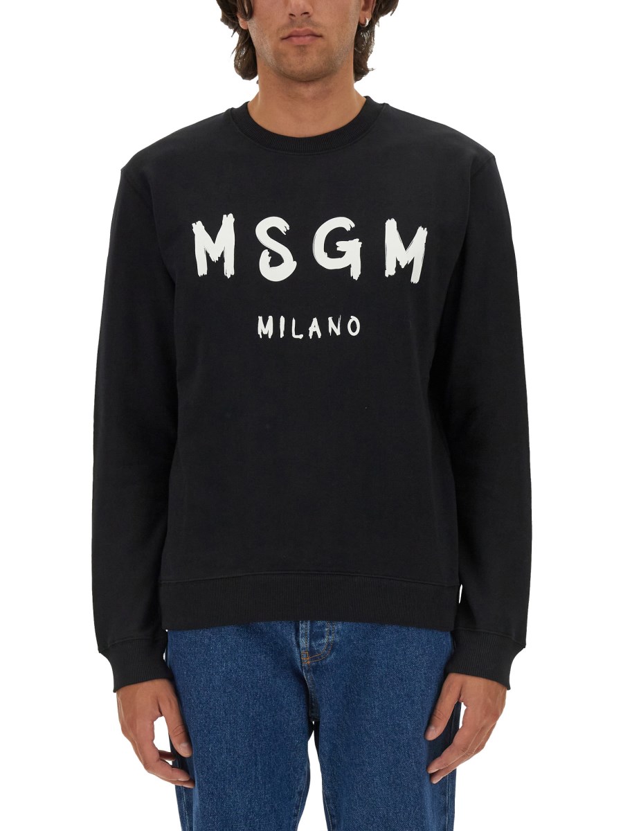 MSGM FELPA IN COTONE CON LOGO