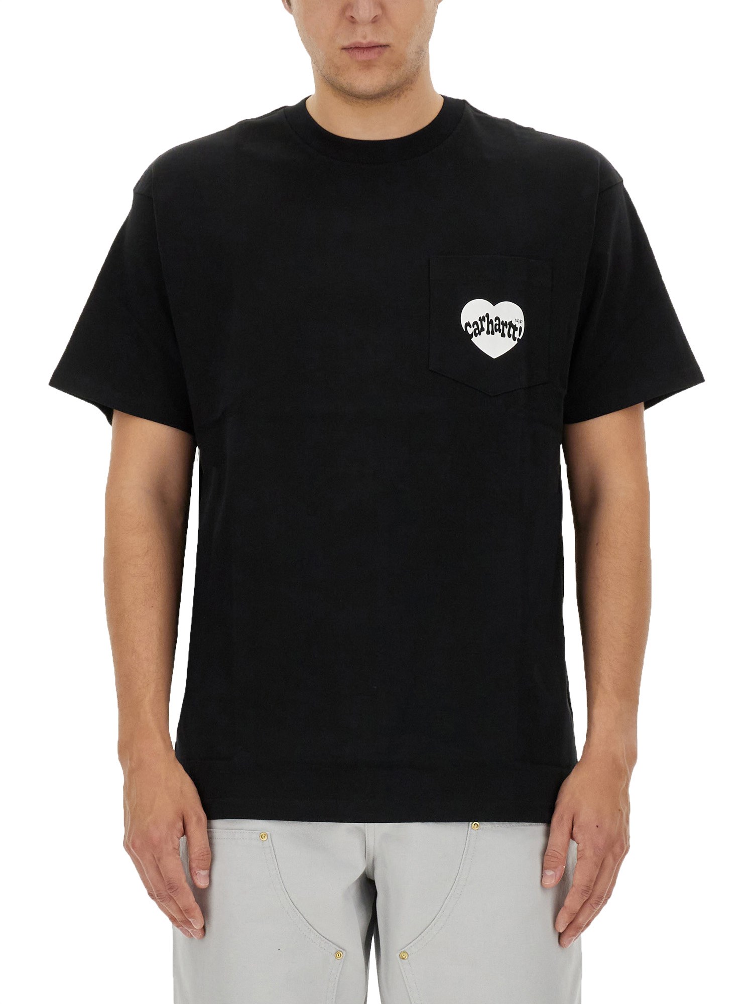 Shop Carhartt T-shirt With Logo In Black