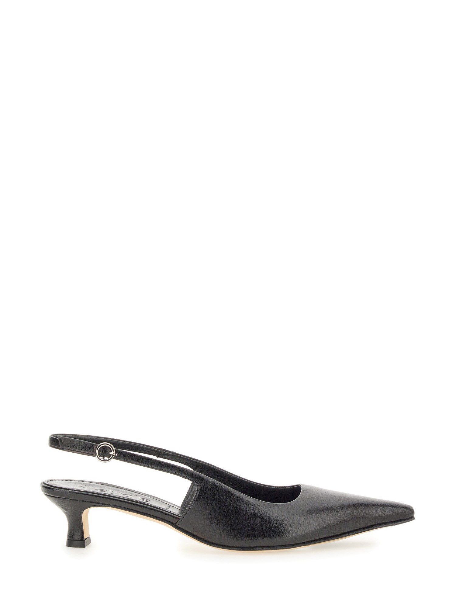 Aeyde Catrina Leather Kitten-heel Slingback Pumps In Black