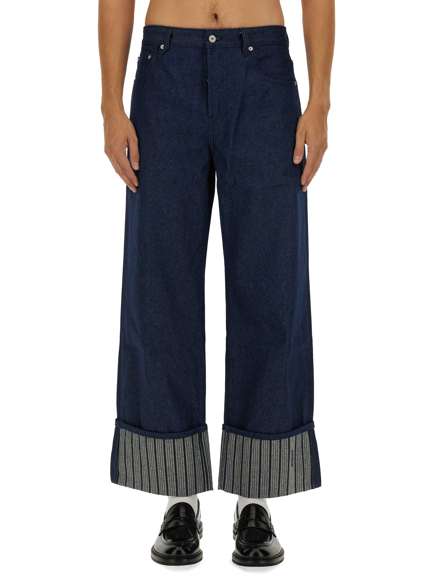 Shop Jacquemus De-nîmes Wide Denim Jeans