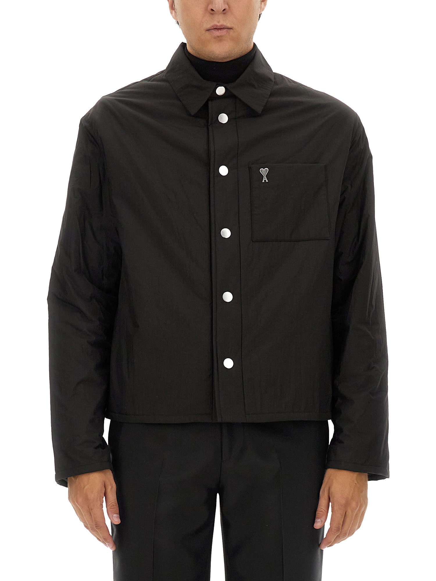 Shop Ami Alexandre Mattiussi Shirt Jacket In Black