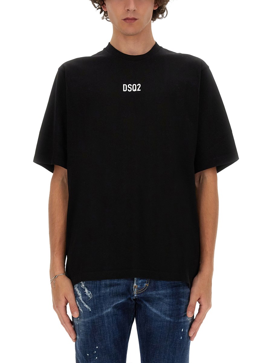 DSQUARED T-SHIRT "DSQ2" LOOSE FIT IN JERSEY COTONE