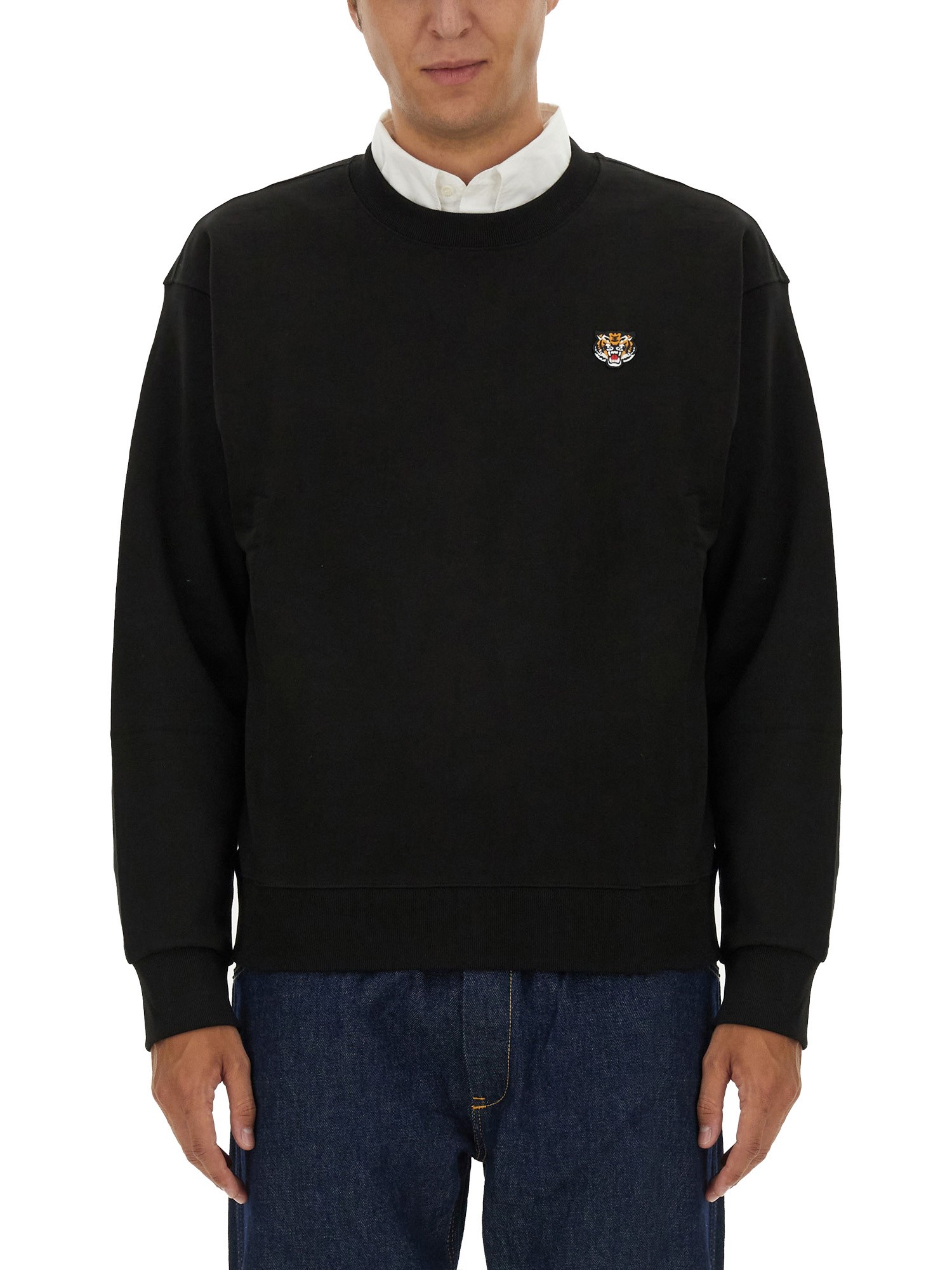 Shop Kenzo "tiger" Sweatshirt In Black