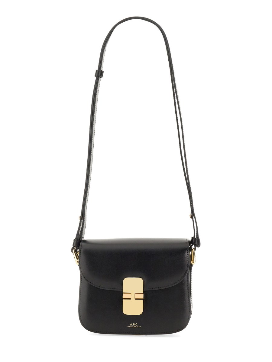 A.P.C. BORSA "GRACE" MINI IN PELLE SPAZZOLATA