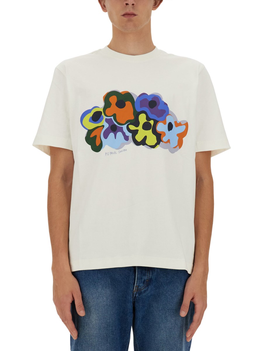 PS BY PAUL SMITH T-SHIRT IN COTONE CON STAMPA