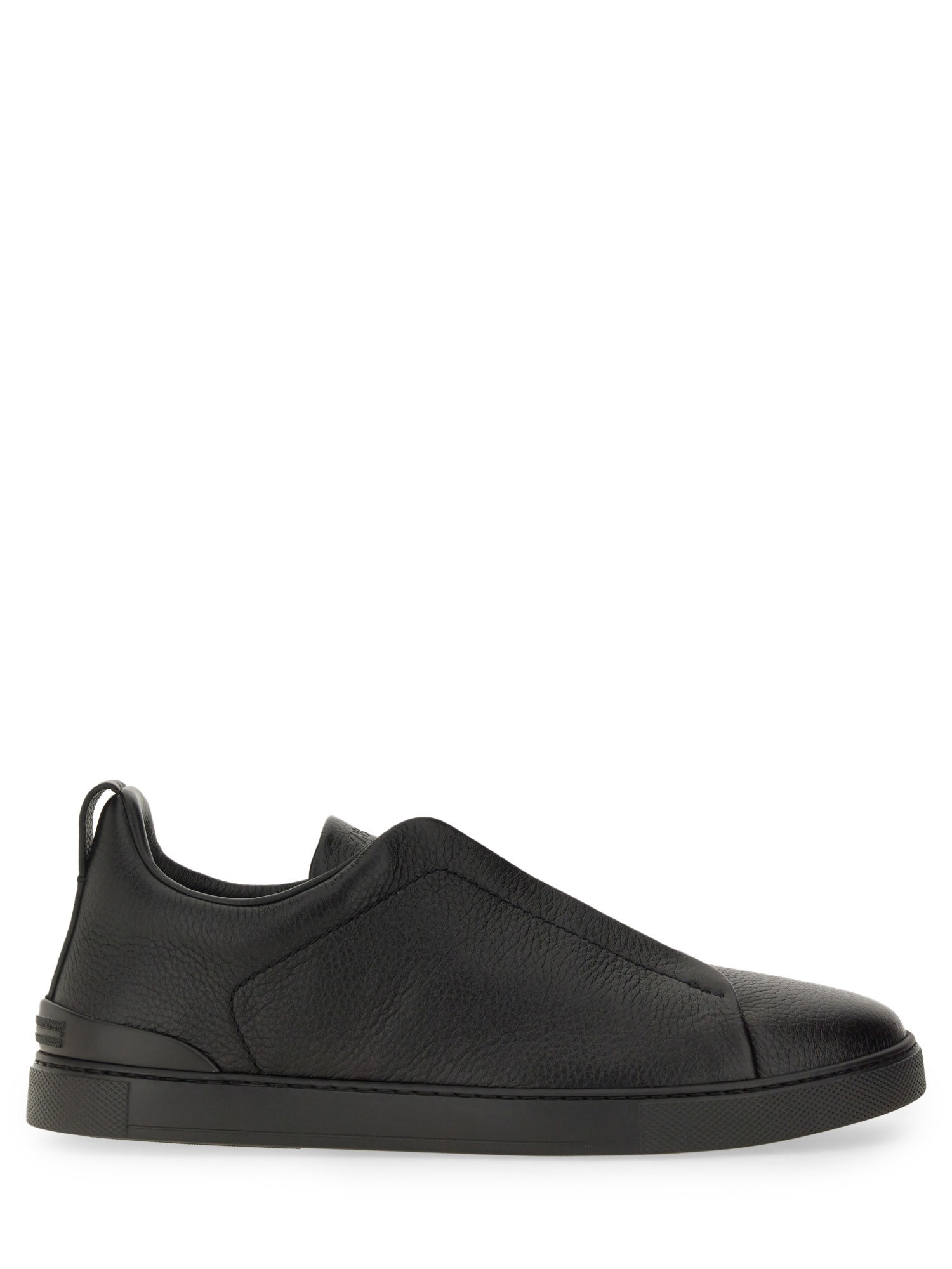 Shop Zegna "triple Stitch" Sneaker In Black