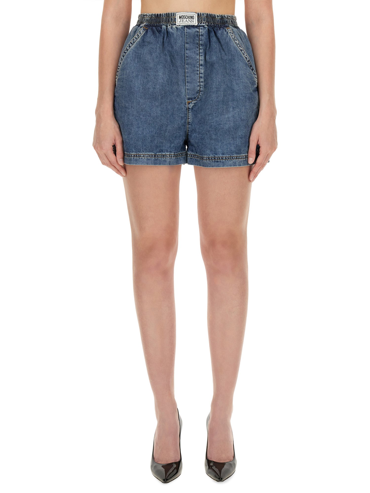 Shop Moschino Jeans Denim Shorts