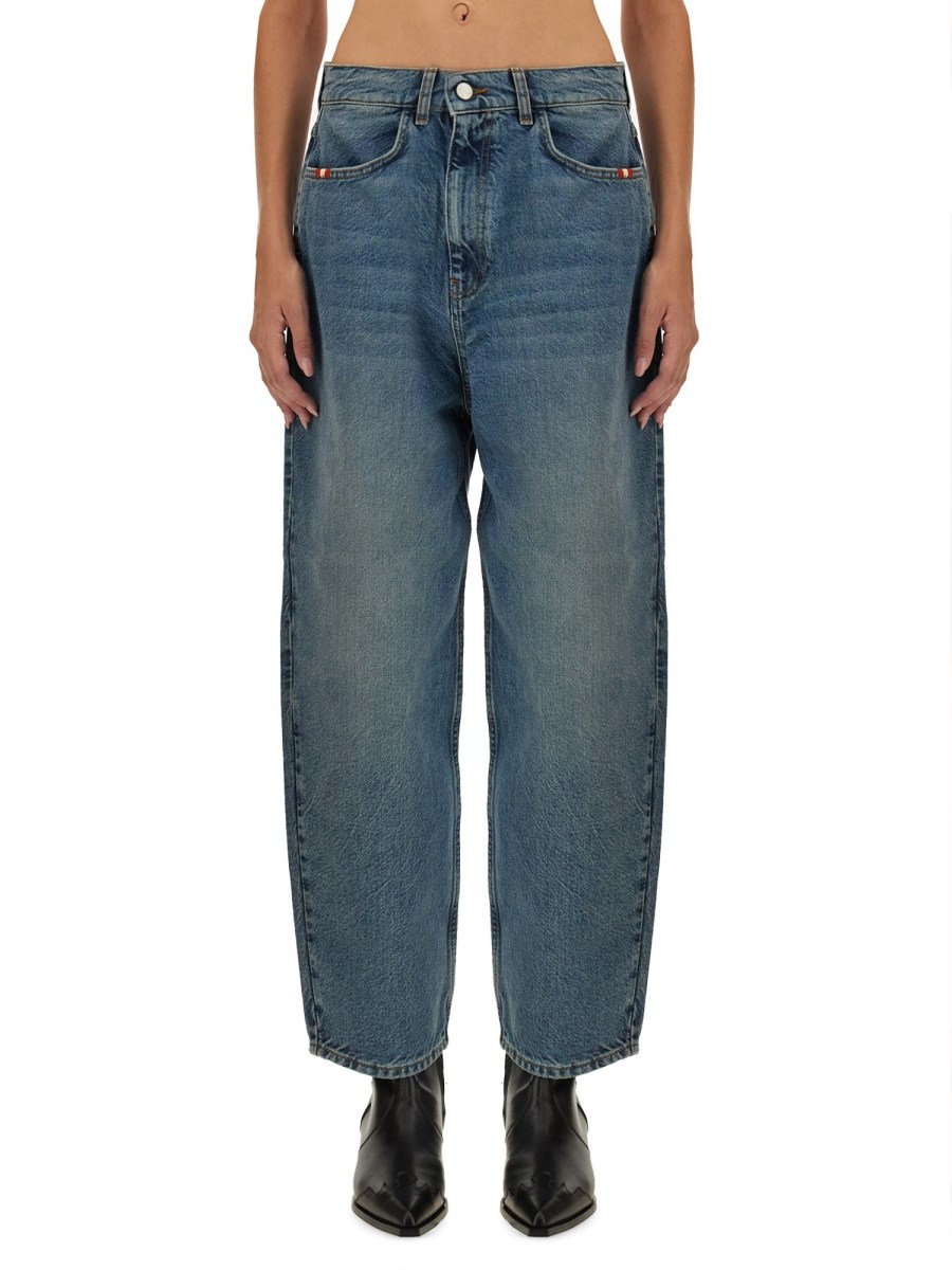 AMISH JEANS BAGGY IN DENIM DI COTONE