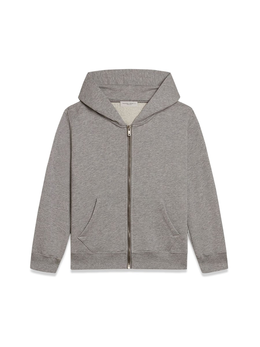 journey/ boy's zipped sweatshirt hoodie/ melange cotton stolen from golden print