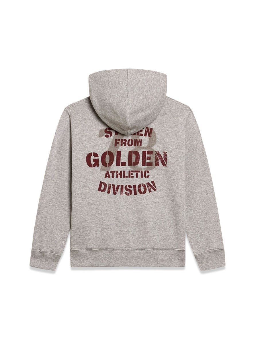 journey/ boy's zipped sweatshirt hoodie/ melange cotton stolen from golden print