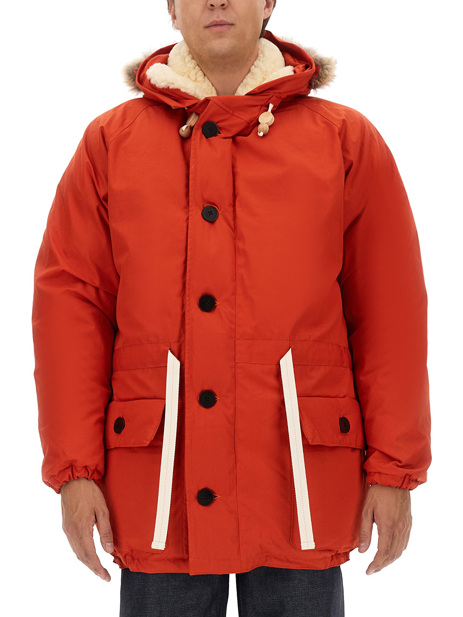 Shop Nigel Cabourn "everest" Parka In Orange