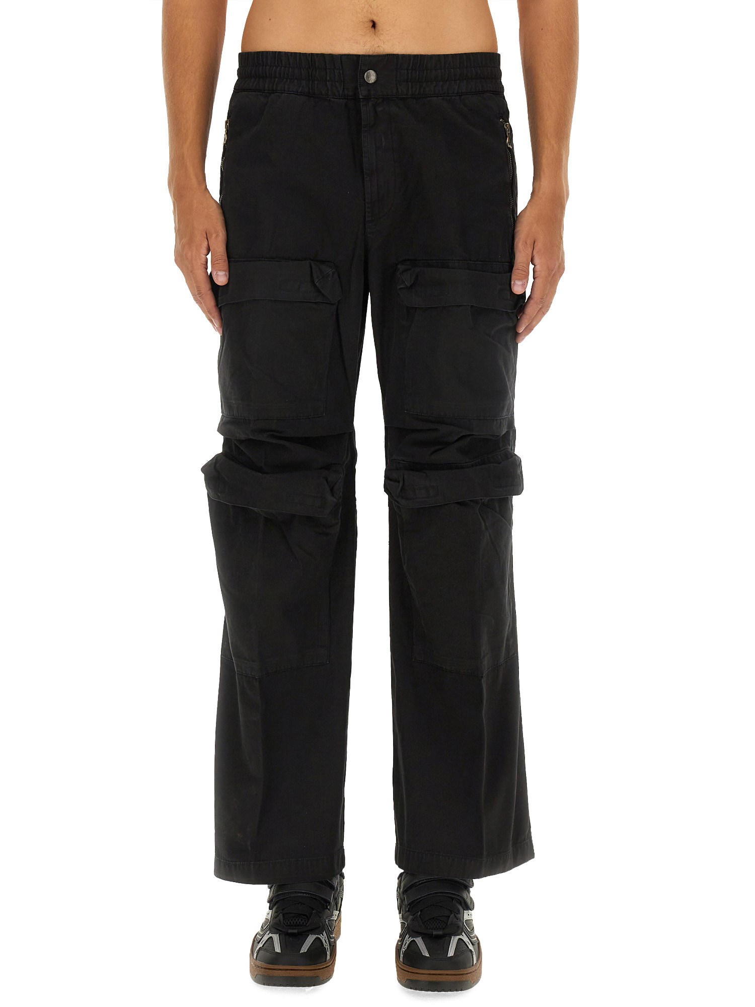 Shop Diesel Pants "p-danzel" In Black