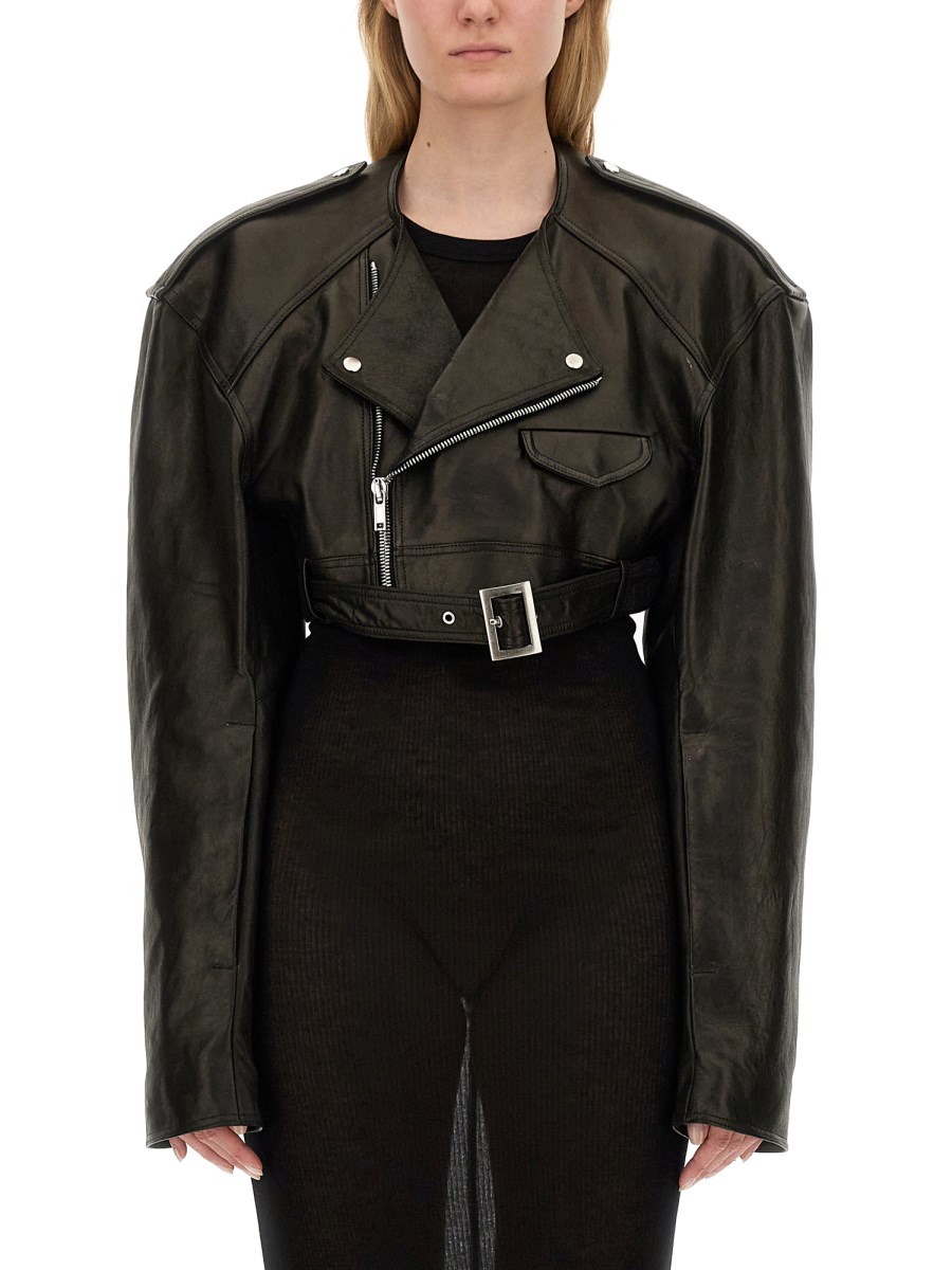 RICK OWENS GIACCA BIKER IN PELLE